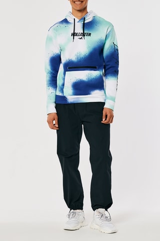 Sweat à capuche tie and dye - Blanc