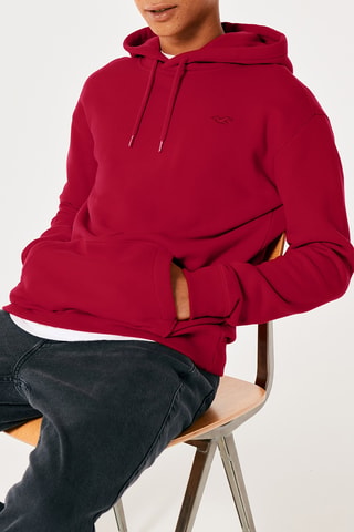 Sweat polaire à capuche - Rouge