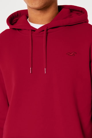 Sweat polaire à capuche - Rouge