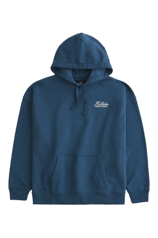 Sweat oversize à capuche - Bleu marine