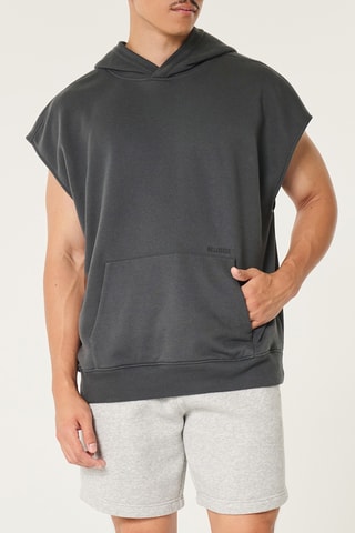 Sweat oversize polaire à capuche - Noir