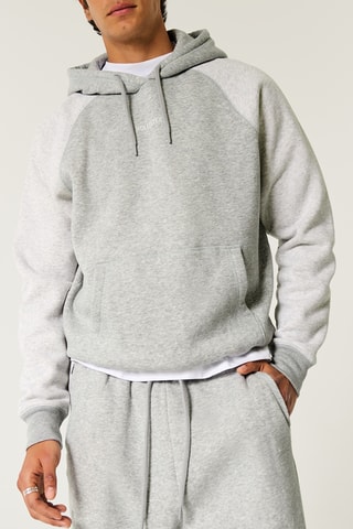Sweat à capuche - Gris clair chiné