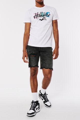 6 t-shirts - Blanc, rouge et bleu cobalt
