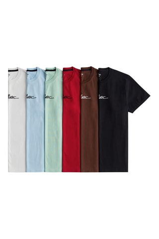 6 t-shirts - Blanc, ciel et vert d’eau