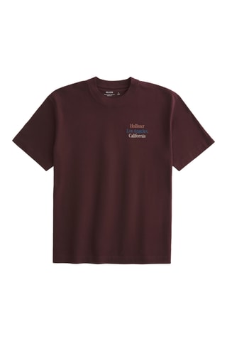 T-shirt boxy - Bordeaux