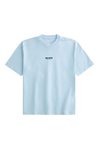 T-shirt boxy - Bleu