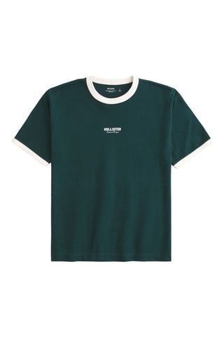 T-shirt boxy - Vert foncé