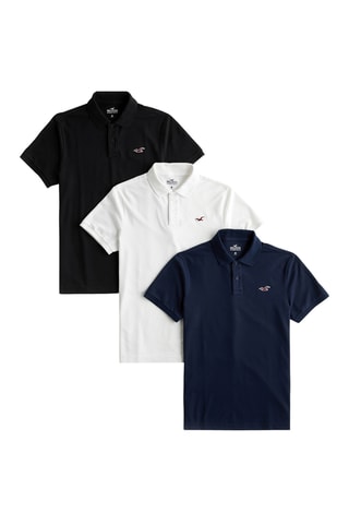 3 polos - Noir et blanc