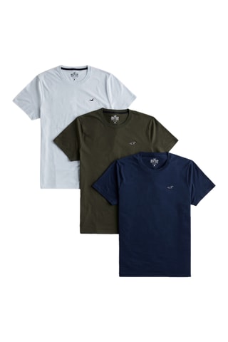 3 t-shirts - Bleu et kaki