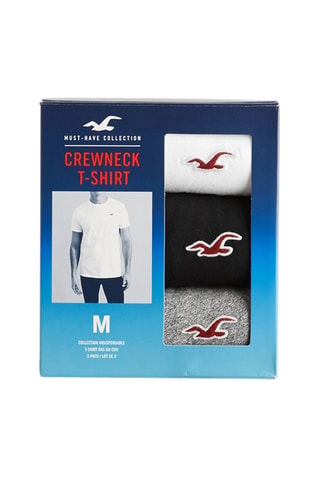 3 t-shirts - Gris clair chiné et noir