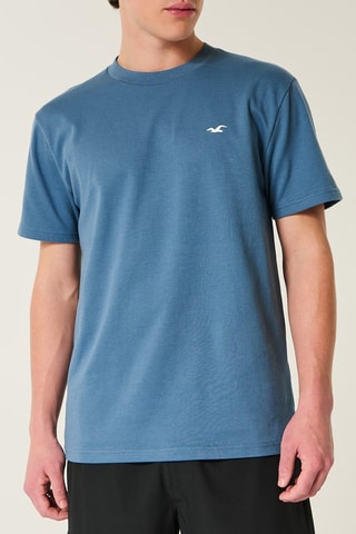 T-shirt relaxed - Azul-celeste