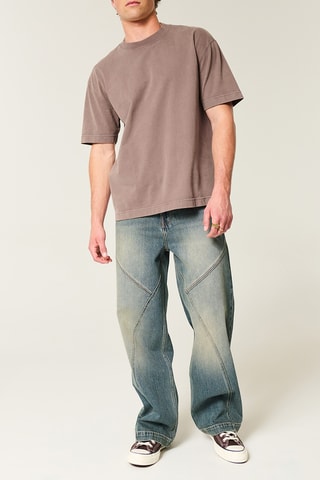 T-shirt boxy - Marron