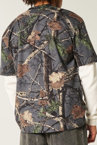 T-shirt boxy - Cinzento-escuro