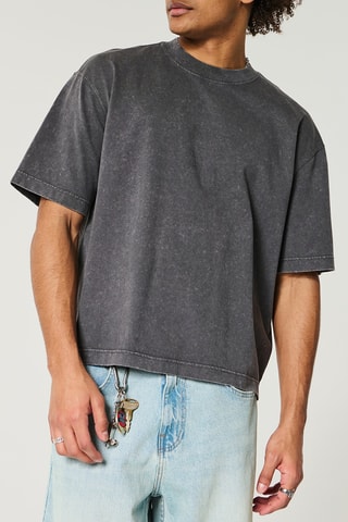 T-shirt boxy - Gris chiné