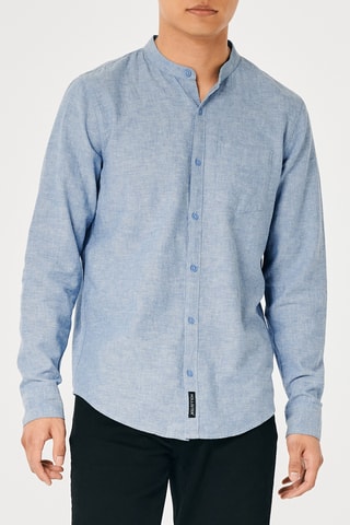 Camisa em linho - Azul-celeste