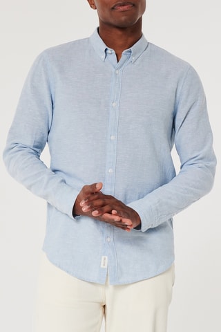 Camisa em linho - Azul-celeste