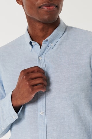 Camisa em linho - Azul-celeste