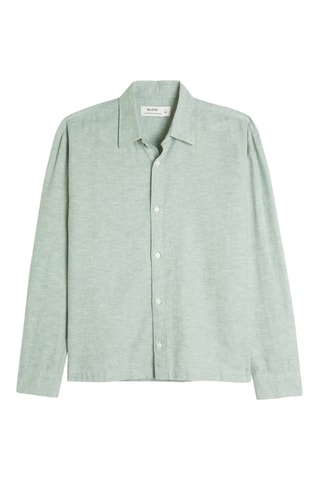Chemise en lin - Vert d'eau chiné
