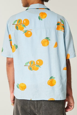 Chemise boxy en lin - Ciel