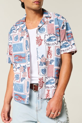 Chemise boxy en lin - Blanc