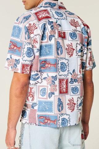 Chemise boxy en lin - Blanc