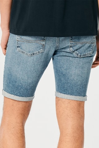 Short skinny en jean - Bleu cobalt