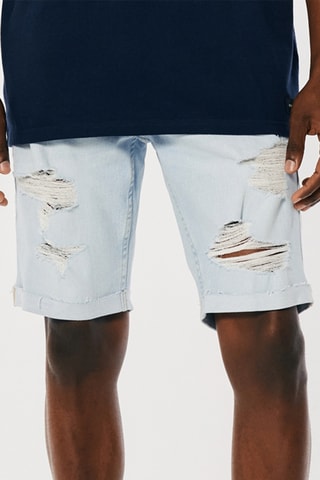 Short skinny en jean - Bleu clair
