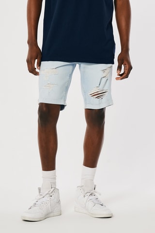 Short skinny en jean - Bleu clair