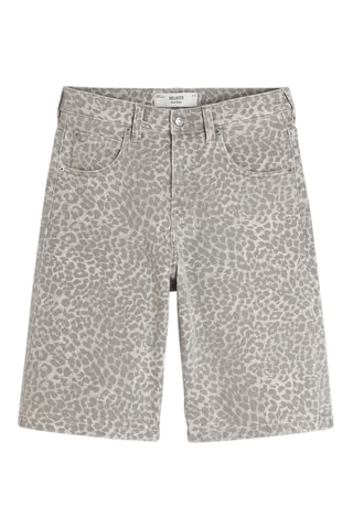 Short baggy en jean - Beige