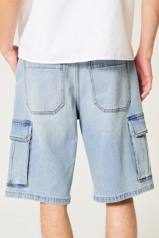 Short baggy en jean - Bleu clair