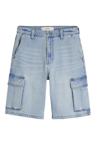 Short baggy en jean - Bleu clair