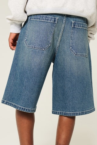 Short baggy en jean - Bleu marine
