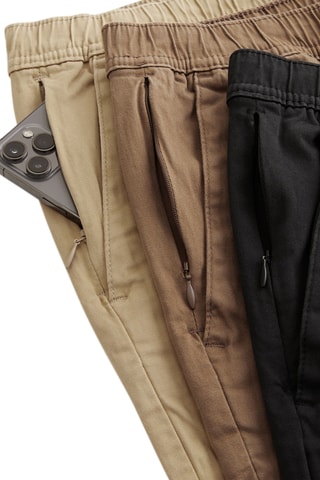 3 joggers - Noir et beige