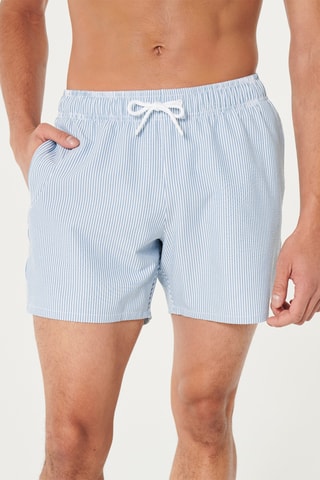 Short de bain - Bleu clair et blanc