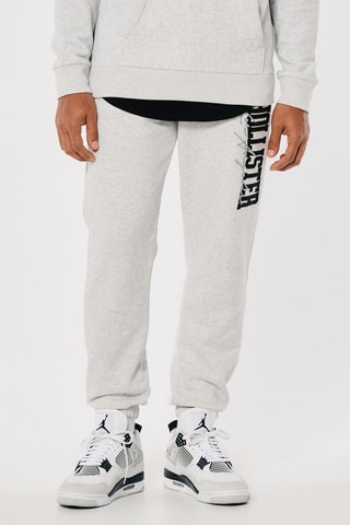 Pantalon de survêtement relaxed - Gris clair chiné