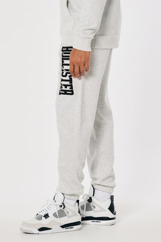 Pantalon de survêtement relaxed - Gris clair chiné