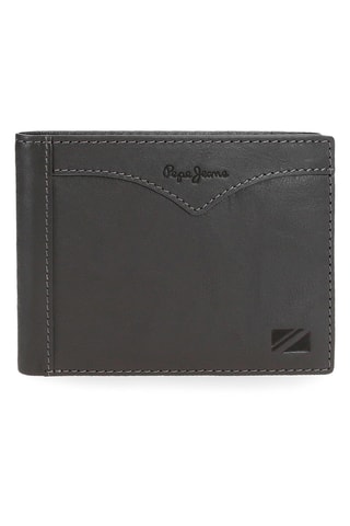Cartera de piel - Gris