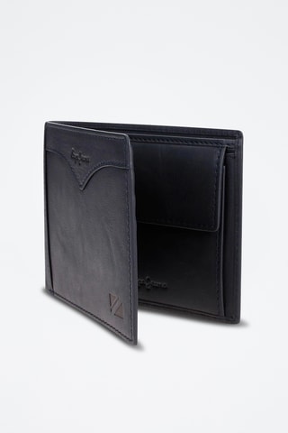 Cartera de piel - Azul