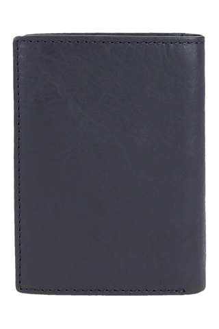 Cartera de piel Cracker - Azul marino