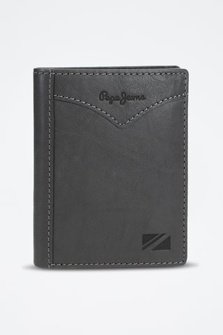 Cartera de piel - Gris