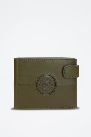 Cartera de piel Cracker - Verde