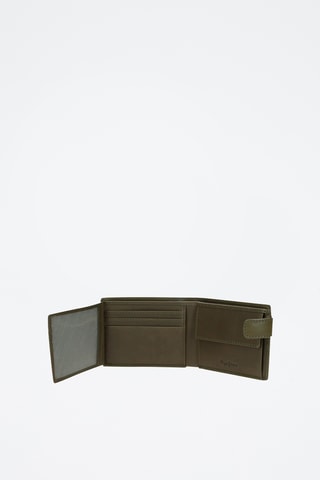 Cartera de piel Cracker - Verde