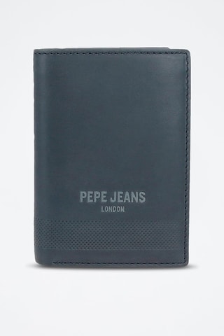 Cartera de piel Deep - Gris