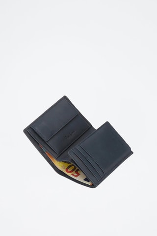 Cartera de piel Deep - Gris