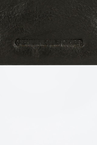 Monedero de piel Badge - Negro