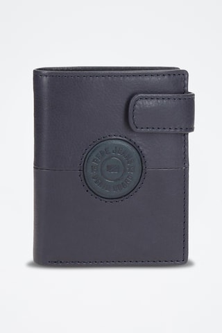 Cartera de piel Cracker - Azul