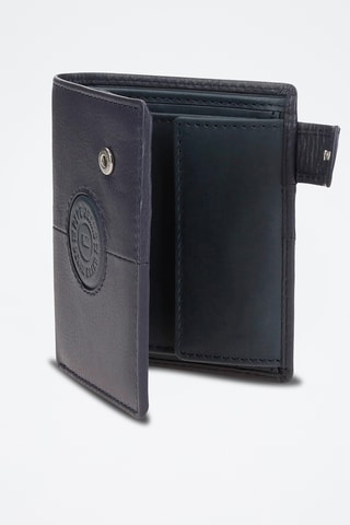 Cartera de piel Cracker - Azul