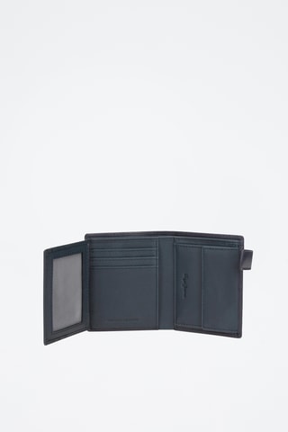 Cartera de piel Cracker - Azul