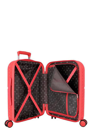 Maleta de cabina Highlight -  55 cm - Plateado y rojo