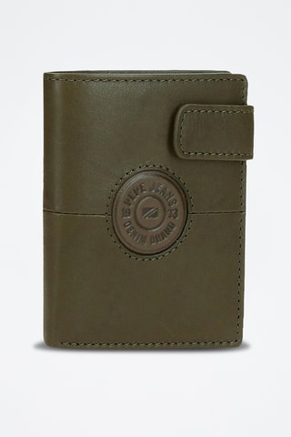 Cartera de piel Cracker - Verde